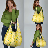 Hawaii Lemon Palaka Grocery Bag Striped Stylized