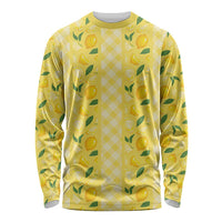 Hawaii Lemon Palaka Long Sleeve Shirt Striped Stylized