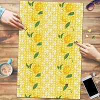 Hawaii Lemon Palaka Puzzle Striped Stylized