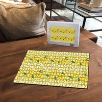Hawaii Lemon Palaka Puzzle Striped Stylized