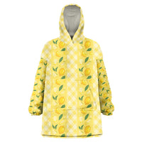 Hawaii Lemon Palaka Wearable Blanket Hoodie Striped Stylized LT01 One Size Yellow - Polynesian Pride