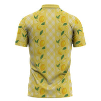 Hawaii Lemon Palaka Zipper Polo Shirt Striped Stylized LT01 - Polynesian Pride