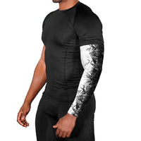 Hawaii Tropical Plant Monochrome Arm Sleeves Vibrant Polynesian Pattern LT01 - Polynesian Pride