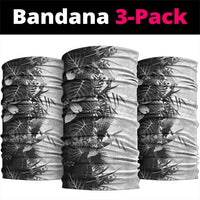 Hawaii Tropical Plant Monochrome Neck Gaiter Vibrant Polynesian Pattern