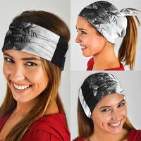 Hawaii Tropical Plant Monochrome Neck Gaiter Vibrant Polynesian Pattern