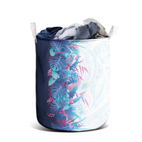 Hawaii Tropical Plant UliUli Laundry Basket Vibrant Polynesian Pattern