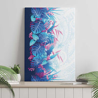 Hawaii Tropical Plant UliUli Canvas Wall Art Vibrant Polynesian Pattern