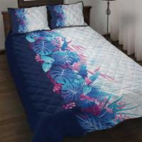 Hawaii Tropical Plant UliUli Quilt Bed Set Vibrant Polynesian Pattern