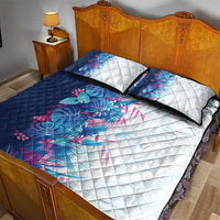 Hawaii Tropical Plant UliUli Quilt Bed Set Vibrant Polynesian Pattern
