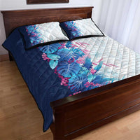 Hawaii Tropical Plant UliUli Quilt Bed Set Vibrant Polynesian Pattern