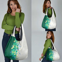 Hawaii Tropical Plant Omaomao Grocery Bag Vibrant Polynesian Pattern