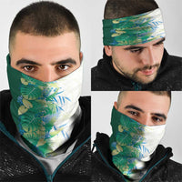 Hawaii Tropical Plant Omaomao Neck Gaiter Vibrant Polynesian Pattern