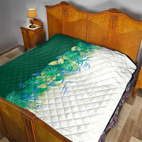 Hawaii Tropical Plant Omaomao Quilt Vibrant Polynesian Pattern