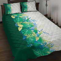 Hawaii Tropical Plant Omaomao Quilt Bed Set Vibrant Polynesian Pattern LT01 Green - Polynesian Pride