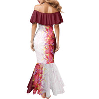 Hawaii Tropical Plant Akala Family Matching Mermaid Dress and Hawaiian Shirt Vibrant Polynesian Pattern LT01 - Polynesian Pride