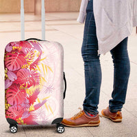 Hawaii Tropical Plant Akala Luggage Cover Vibrant Polynesian Pattern LT01 Pink - Polynesian Pride