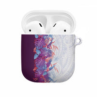Hawaii Tropical Plant Poni AirPods Case Vibrant Polynesian Pattern