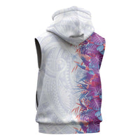 Hawaii Tropical Plant Poni Sleeveless Hoodie Vibrant Polynesian Pattern LT01 - Polynesian Pride