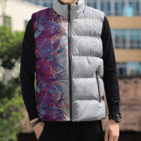 Hawaii Tropical Plant Poni Sleeveless Puffer Jacket Vibrant Polynesian Pattern LT01 - Polynesian Pride