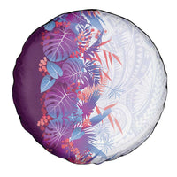 Hawaii Tropical Plant Poni Spare Tire Cover Vibrant Polynesian Pattern