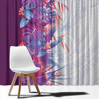 Hawaii Tropical Plant Poni Window Curtain Vibrant Polynesian Pattern LT01 - Polynesian Pride