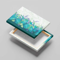 Hawaii Tropical Plant Teal Canvas Wall Art Vibrant Polynesian Pattern LT01 - Polynesian Pride
