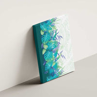 Hawaii Tropical Plant Teal Canvas Wall Art Vibrant Polynesian Pattern LT01 - Polynesian Pride