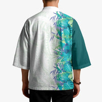 Hawaii Tropical Plant Teal Kimono Vibrant Polynesian Pattern LT01 - Polynesian Pride