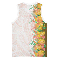 Hawaii Tropical Plant Lenalena Basketball Jersey Vibrant Polynesian Pattern LT01 - Polynesian Pride