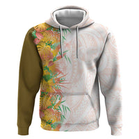 Hawaii Tropical Plant Lenalena Hoodie Vibrant Polynesian Pattern LT01 Pullover Hoodie Yellow - Polynesian Pride