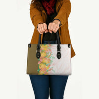 Hawaii Tropical Plant Lenalena Leather Bag Vibrant Polynesian Pattern
