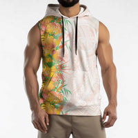 Hawaii Tropical Plant Lenalena Sleeveless Hoodie Vibrant Polynesian Pattern LT01 - Polynesian Pride