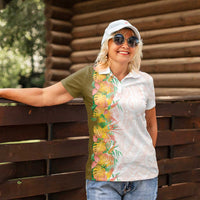 Hawaii Tropical Plant Lenalena Women Polo Shirt Vibrant Polynesian Pattern LT01 - Polynesian Pride