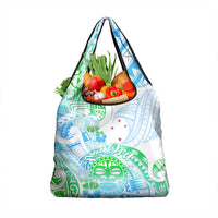 Kia Ora Maori New Zealand Pastel Grocery Bag Sun Ta Moko Aqua Green Version LT01 1-pack One Size Aqua - Polynesian Pride