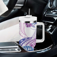 Kia Ora Maori New Zealand Pastel Tumbler With Handle Sun Ta Moko Lilac Version LT01 - Polynesian Pride