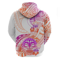 Kia Ora Maori New Zealand Pastel Hoodie Sun Ta Moko Sunset Version LT01 - Polynesian Pride