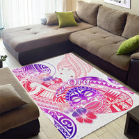 Kia Ora Maori New Zealand Pastel Area Rug Sun Ta Moko Sweet Version LT01 - Polynesian Pride