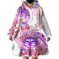 Kia Ora Maori New Zealand Pastel Wearable Blanket Hoodie Sun Ta Moko Sweet Version LT01 - Polynesian Pride