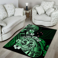Aotearoa Kia Ora New Zealand Ta Moko Green Version Area Rug LT01 - Polynesian Pride