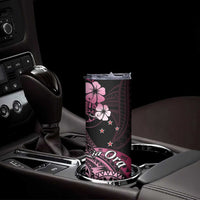 Aotearoa Kia Ora New Zealand Ta Moko Pink Version Skinny Tumbler LT01 - Polynesian Pride