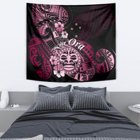 Aotearoa Kia Ora New Zealand Ta Moko Pink Version Tapestry LT01 - Polynesian Pride