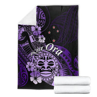Aotearoa Kia Ora New Zealand Ta Moko Purple Version Blanket LT01 - Polynesian Pride