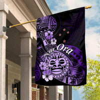 Aotearoa Kia Ora New Zealand Ta Moko Purple Version Garden Flag LT01 House Flag Purple - Polynesian Pride