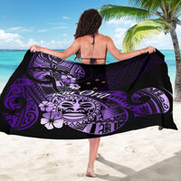 Aotearoa Kia Ora New Zealand Ta Moko Purple Version Sarong LT01 - Polynesian Pride