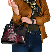 Aotearoa Kia Ora New Zealand Ta Moko Red Version Shoulder Handbag LT01 - Polynesian Pride