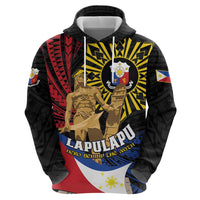 Personalized Lapulapu The First Filipino Hero Zip Hoodie Polynesian Pattern