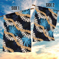Puakenikeni Maile Lei Garden Flag Frangipani Blue Tropical Leaves