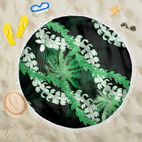 Puakenikeni Maile Lei Beach Blanket Frangipani Green Tropical Leaves