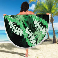 Puakenikeni Maile Lei Beach Blanket Frangipani Green Tropical Leaves