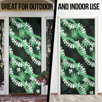Puakenikeni Maile Lei Door Cover Frangipani Green Tropical Leaves LT01 - Polynesian Pride